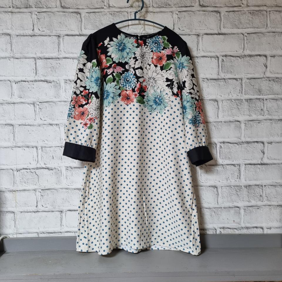 자라베이직  플라워패턴 롱블라우스 55