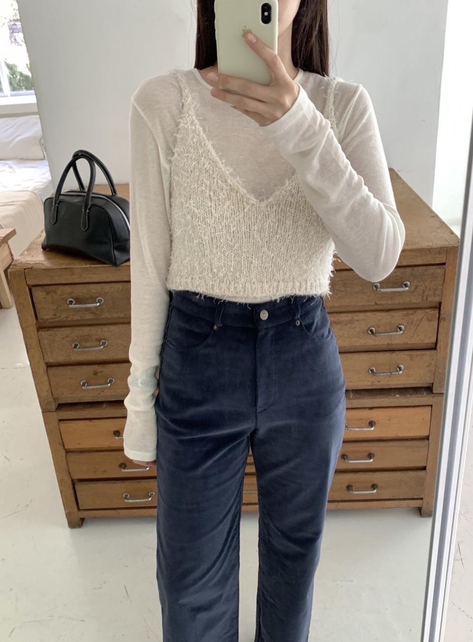 뷔스티에 아이보리 블랙