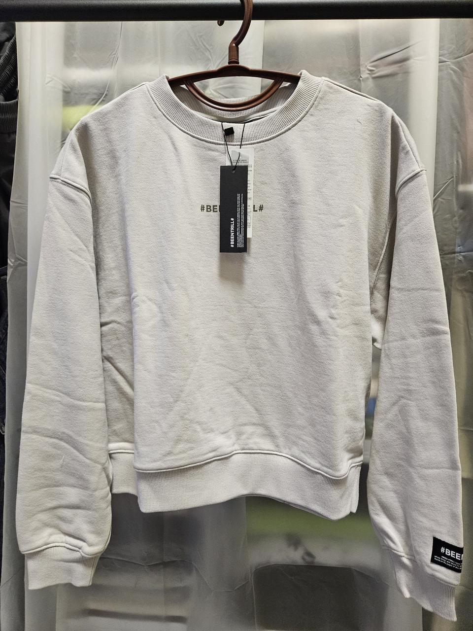 빈트릴 크롭 맨투맨 티셔츠