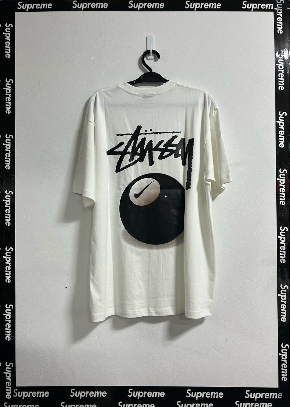 나이키 X 스투시 NRG 8볼 티셔츠 화이트 남성 100사이즈