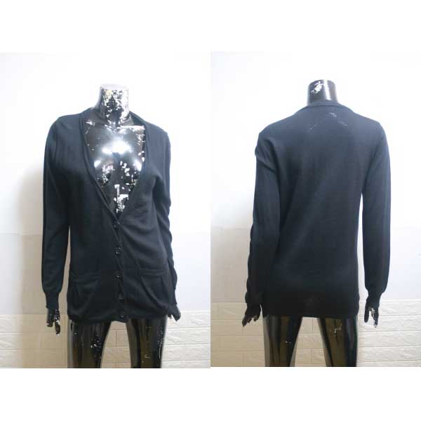 (66) 자연주의 블랙 슬림 긴팔 가디건 (사이즈 95 66)