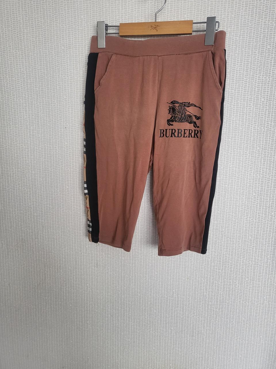 버버리 여성 브라운반바지