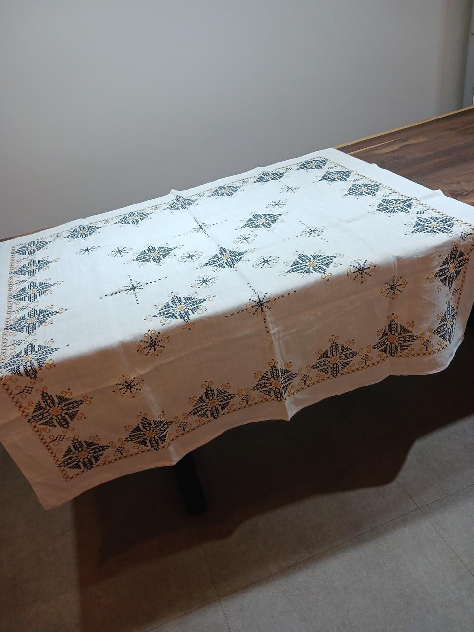 52  십자수  큰 사각 테이블보