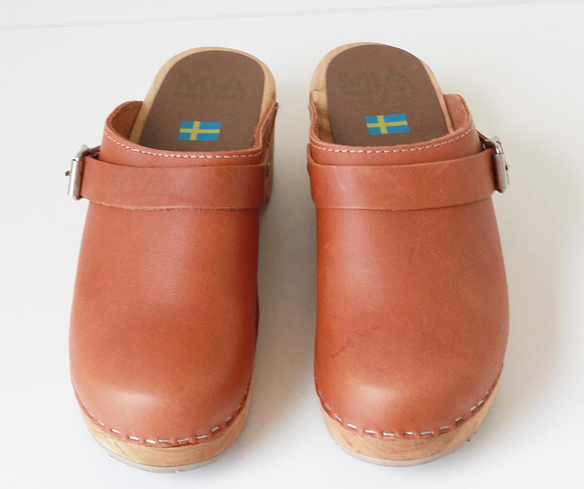MIA (made in Sweden) 가죽 클로그 뮬