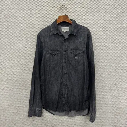데님앤서플라이 랄프로렌 빈티지 흑청 데님 셔츠 90 C03065
