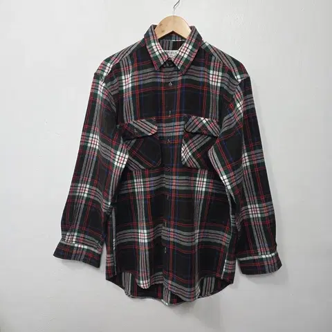 [vintage] 남성 오버핏 빈티지 체크셔츠 XL