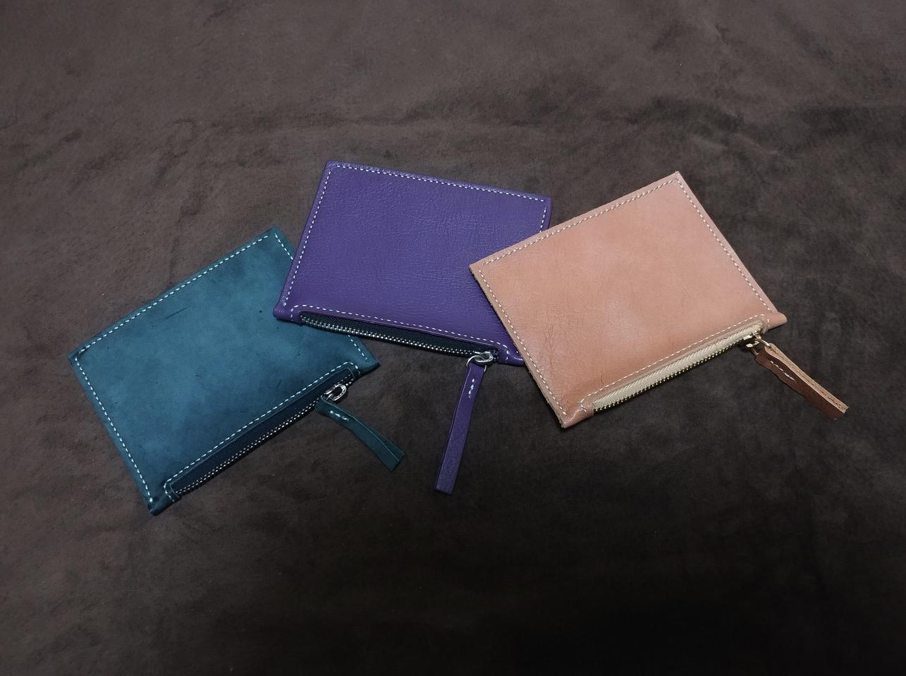 핸드메이드 천연소가죽 동전지갑 카드지갑 3종