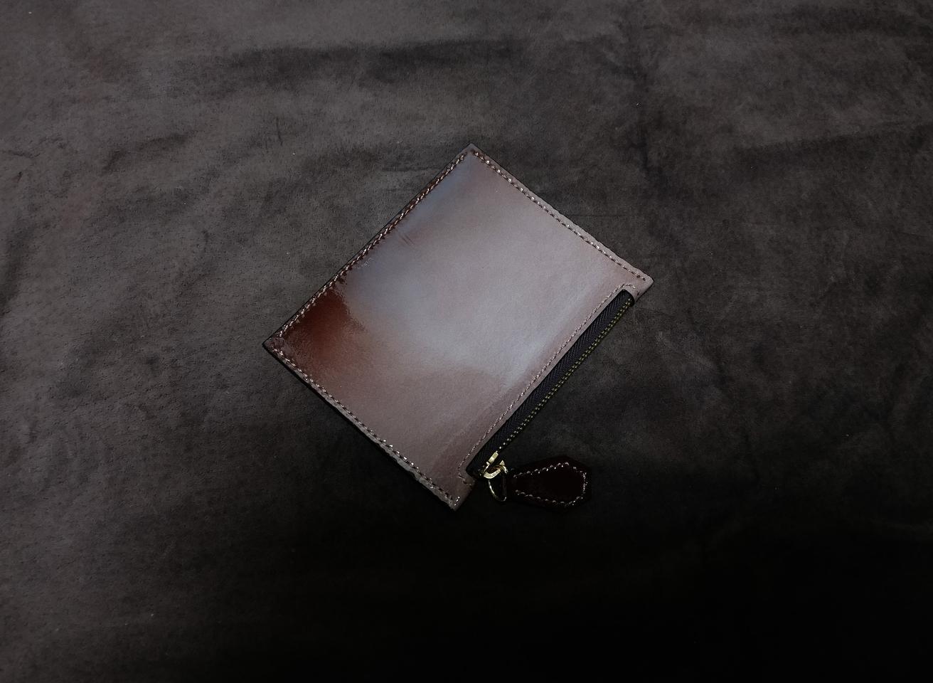 핸드메이드 에나멜소가죽 동전지갑 카드지갑