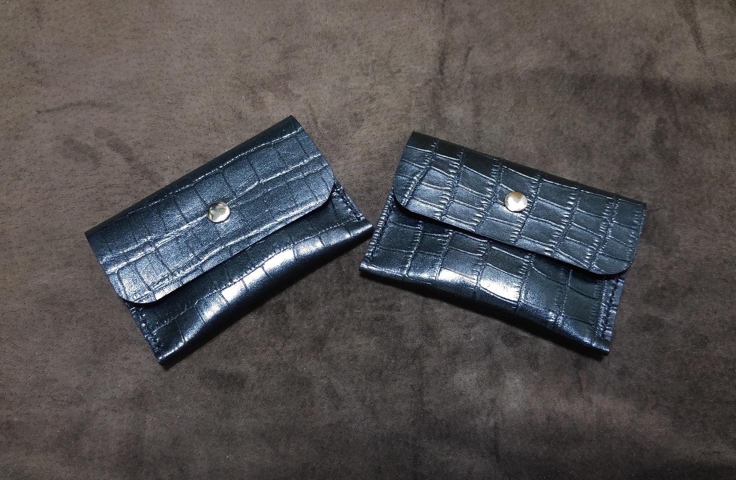 핸드메이드 커플 크로커소가죽 카드지갑 명함지갑