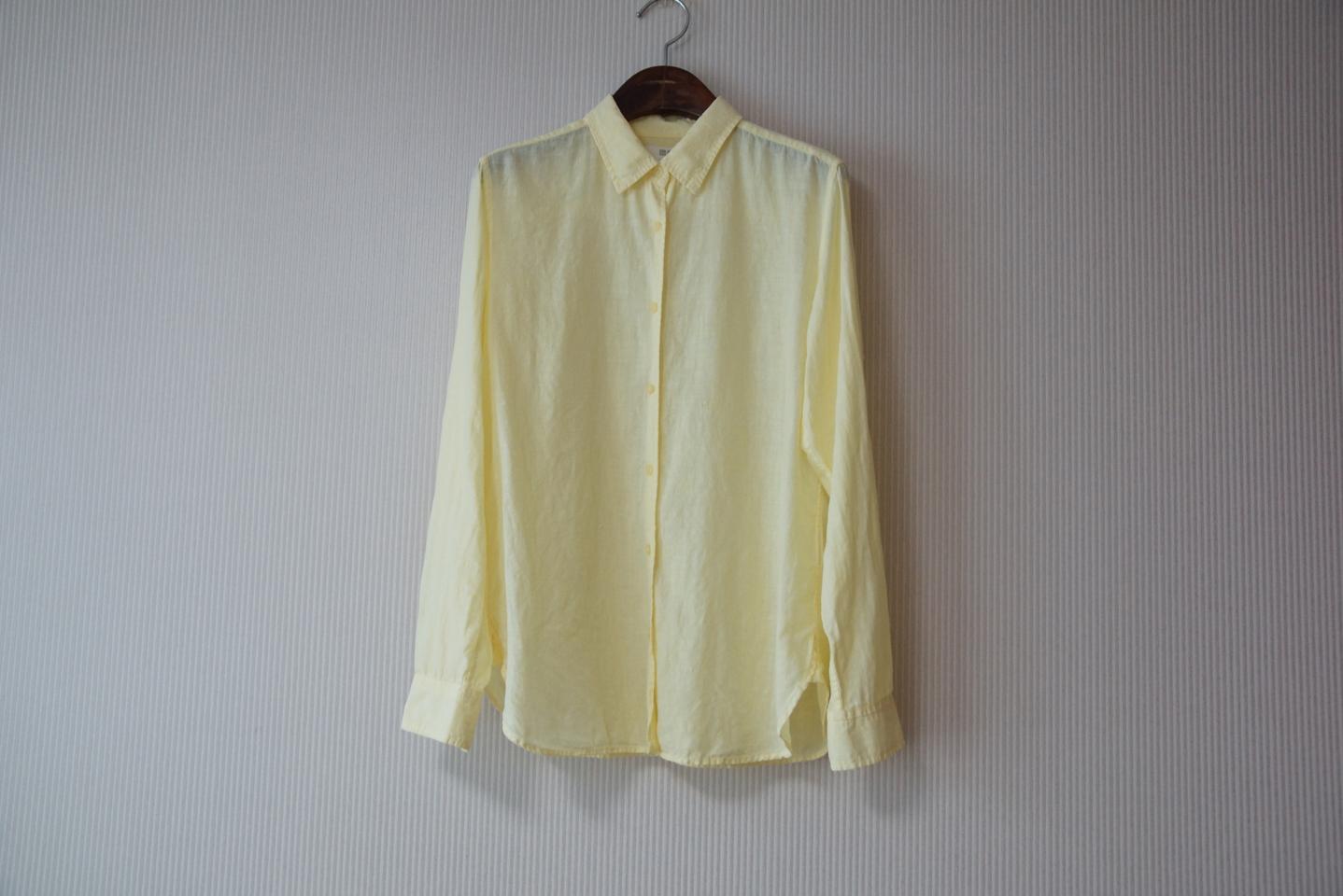 유니클로 린넨 100% 셔츠 M