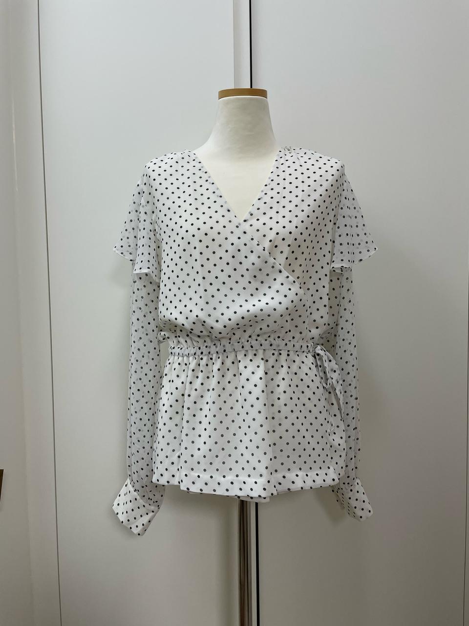 DKNY 도트 블라우스