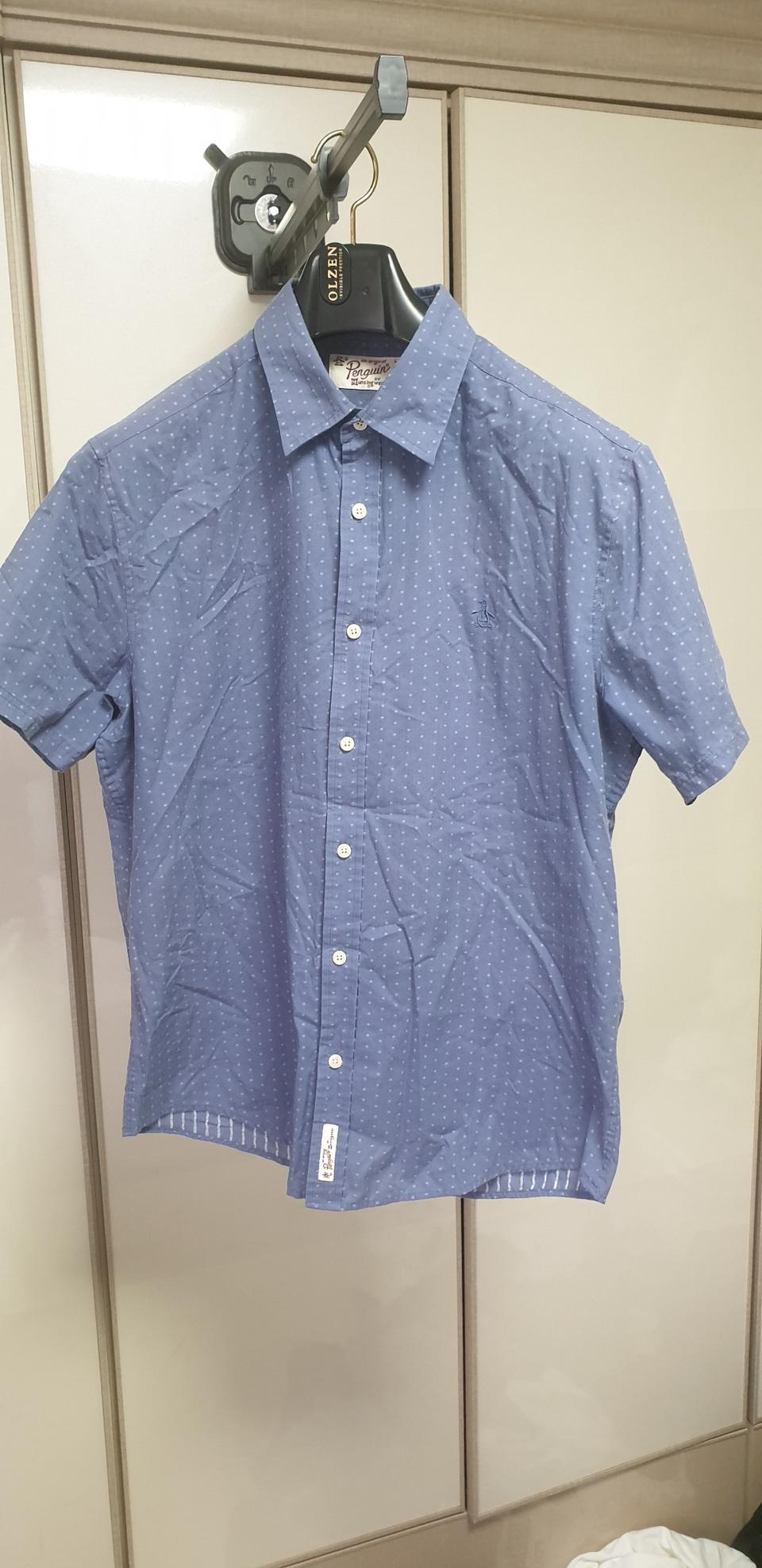 110) 펭귄 반팔 셔츠 블루