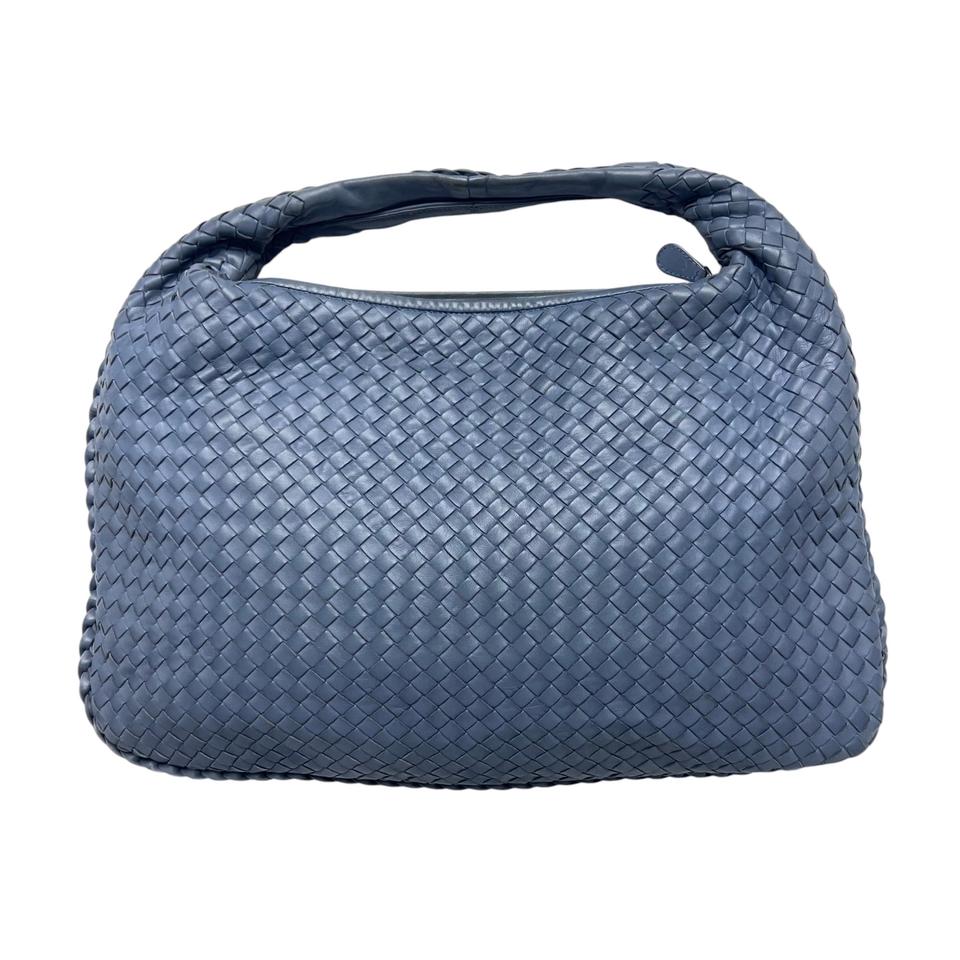 보테가베네타 호보백 파스텔 블루. 위빙 인트레치아토 홉