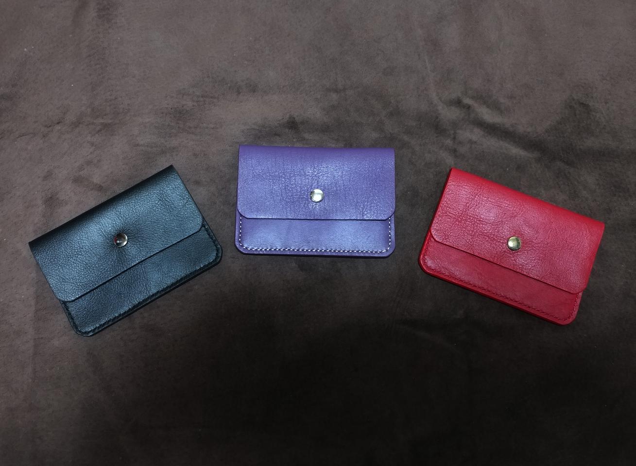 핸드메이드 천연소가죽 카드지갑 명함지갑 2종