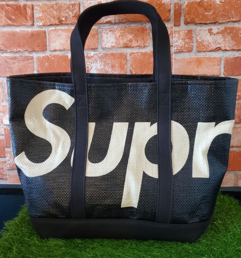 [ SUPREME ]슈프림 라피아 토트 백 가방
