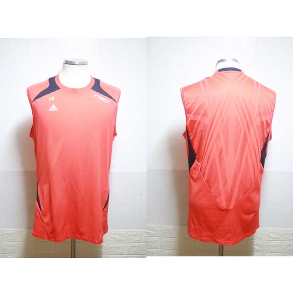 (110) 아디다스 다홍 스판 민소매 티셔츠 (사이즈 110) 