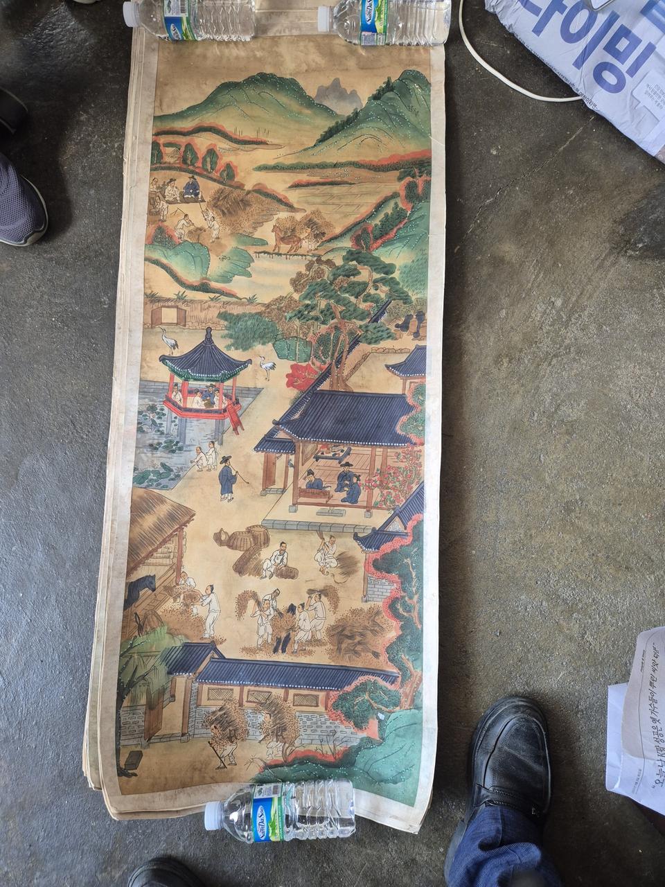 45     115 센치 민화그림 진품 소장가치있음