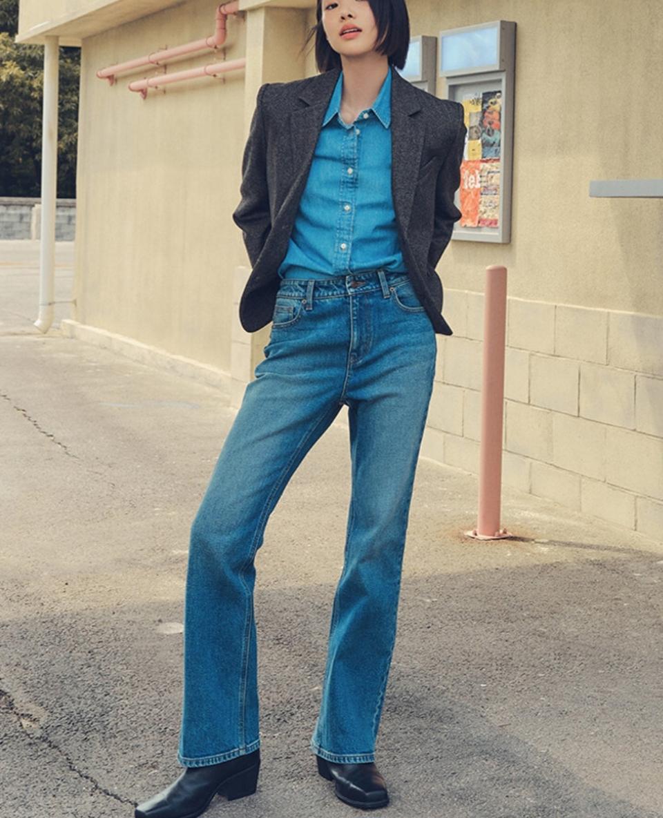 베러데님 롱 플레어 데님팬츠 청바지