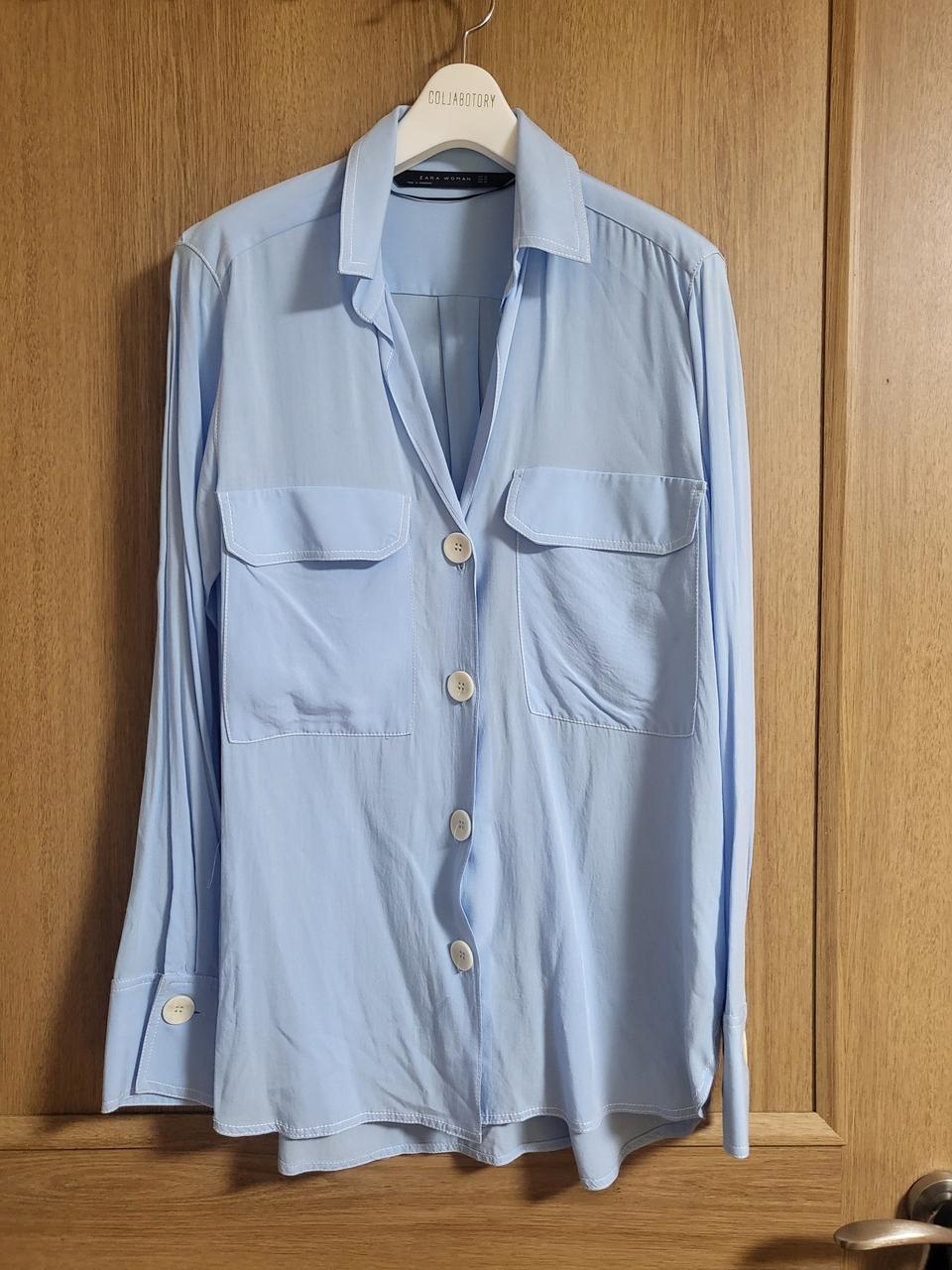 자라 하늘색 셔츠 XS 새상품