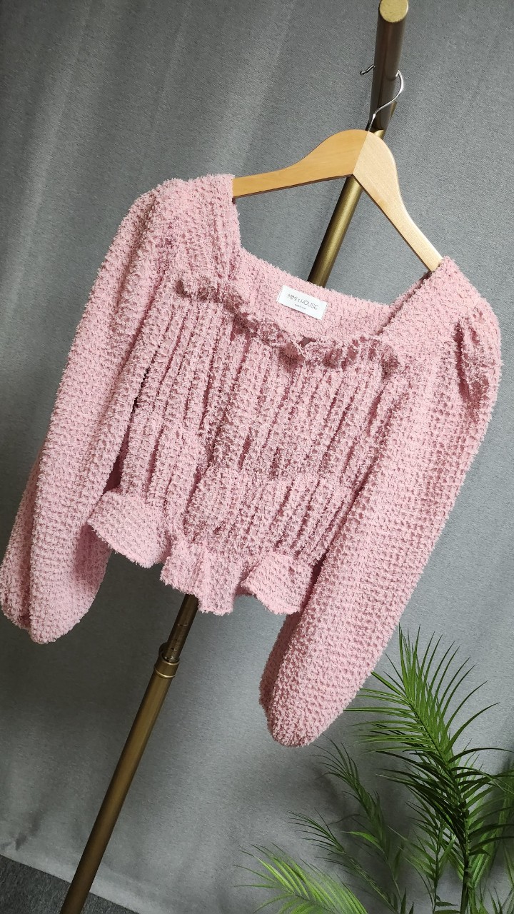 러블리 스퀘어 스모크 밴딩 블라