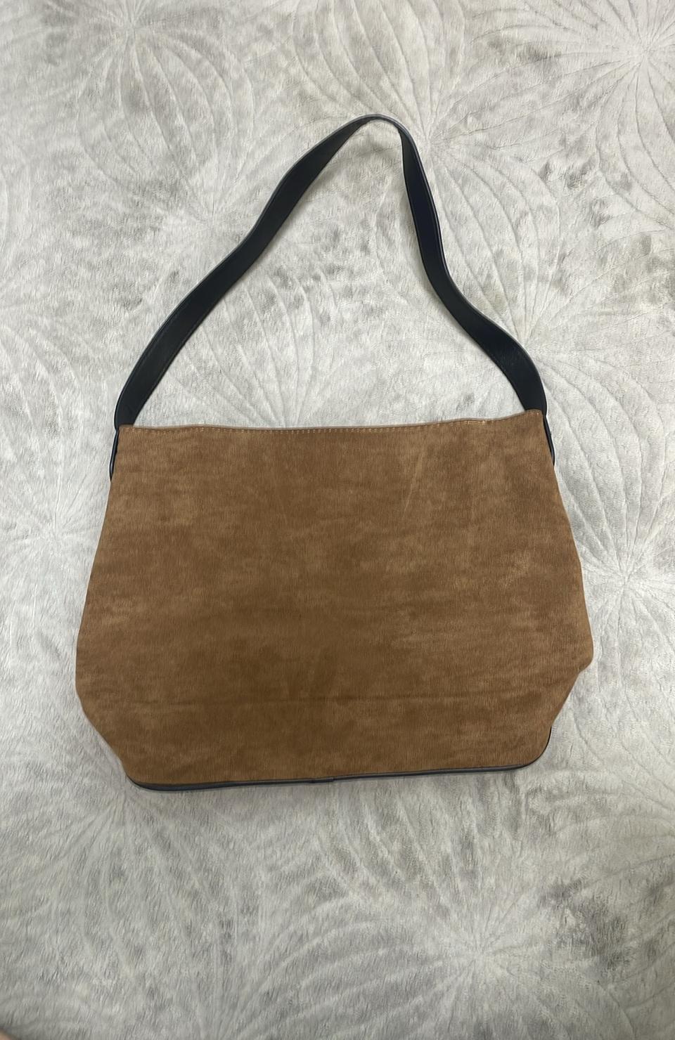 스웨이드 브라운 숄더백