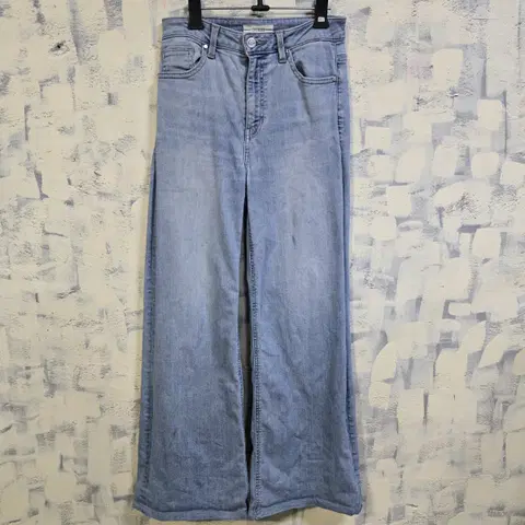 게스 여성 스판 와이드 연청바지 61