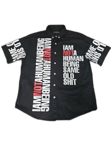 레터링 반팔 셔츠