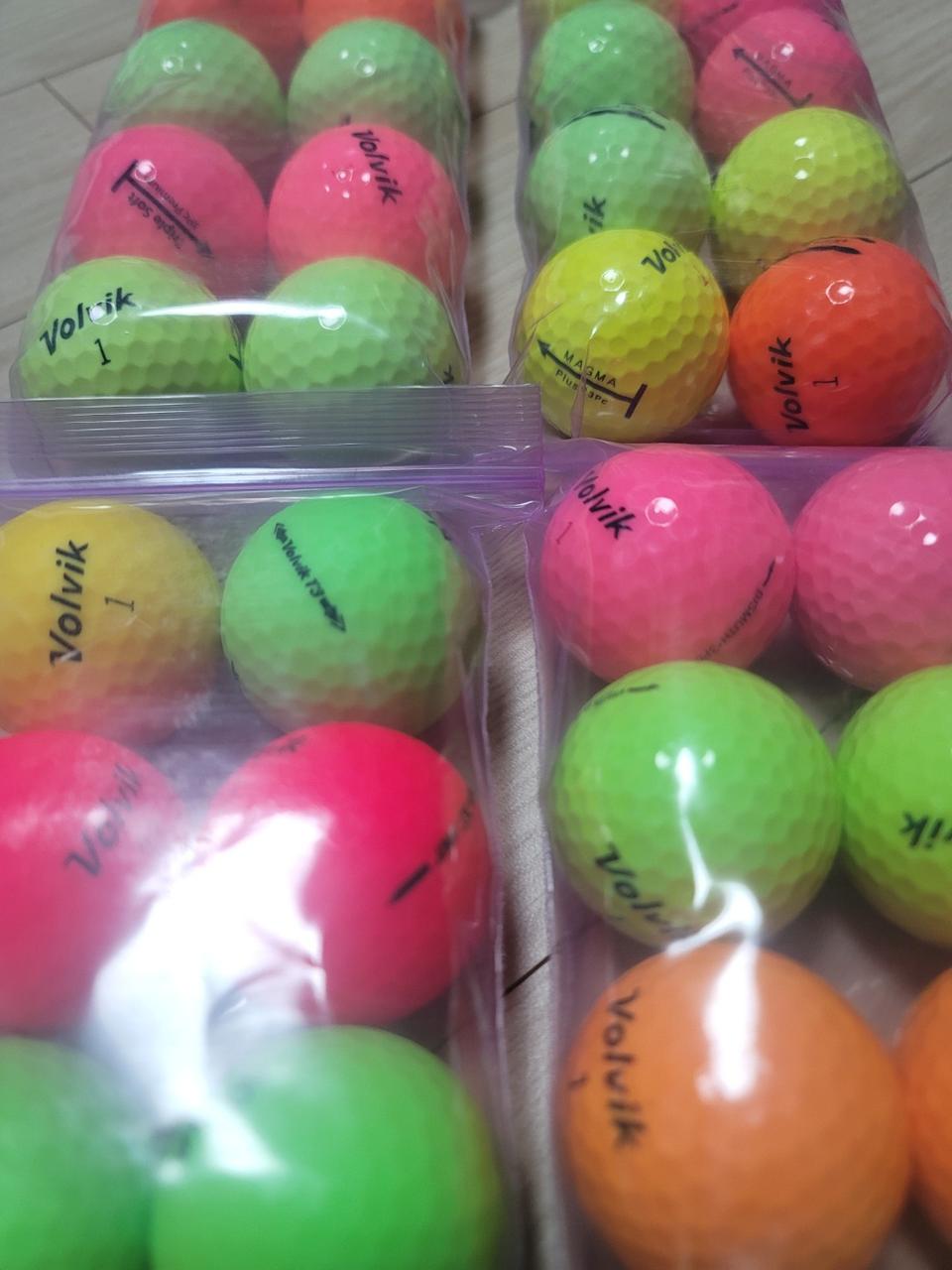 볼빅 컬러볼 3피스 골프공 새상품급