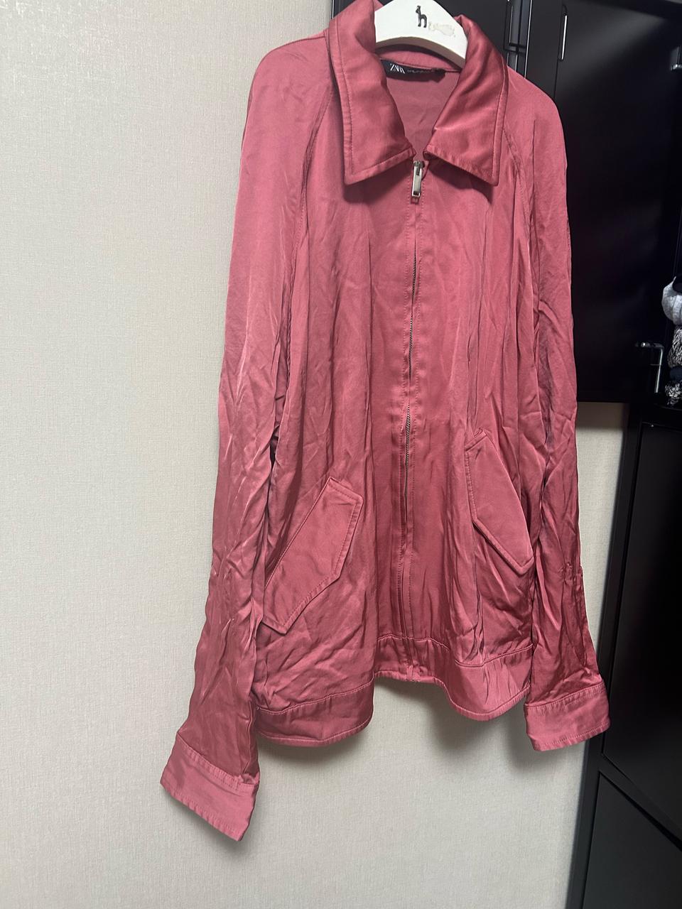 자라 피치핑크 새틴 집업