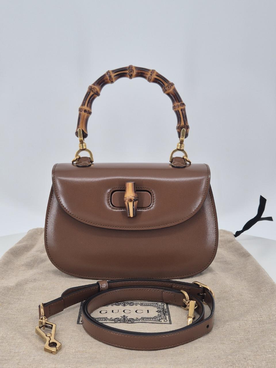 구찌 뱀부 1947 스몰 탑핸들백 (정품)