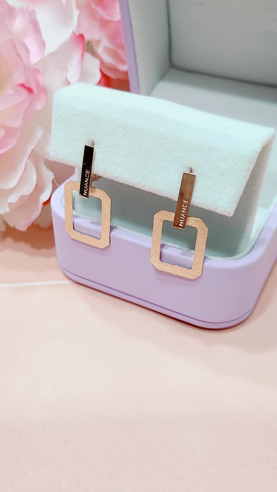 @정리가@ 18k 엔틱 사각 스지 원터치귀걸이