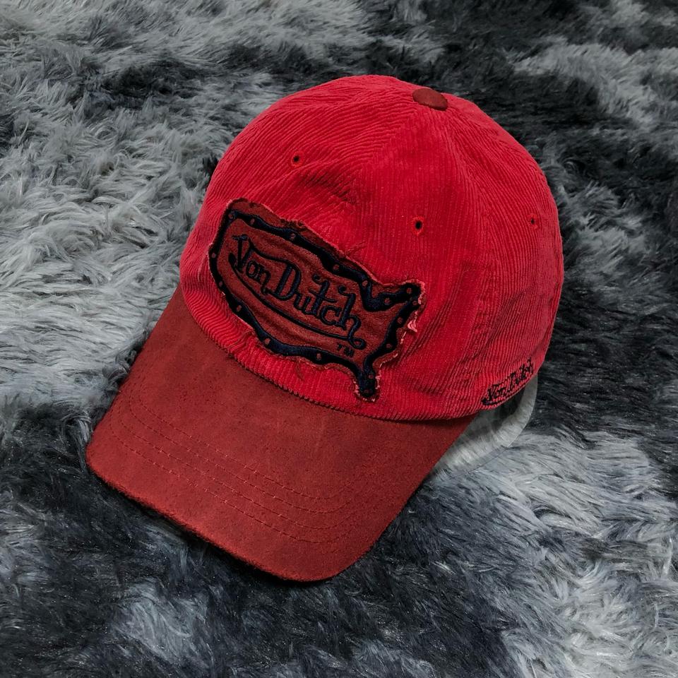 본더치 코듀로이 레드 볼캡 모자
