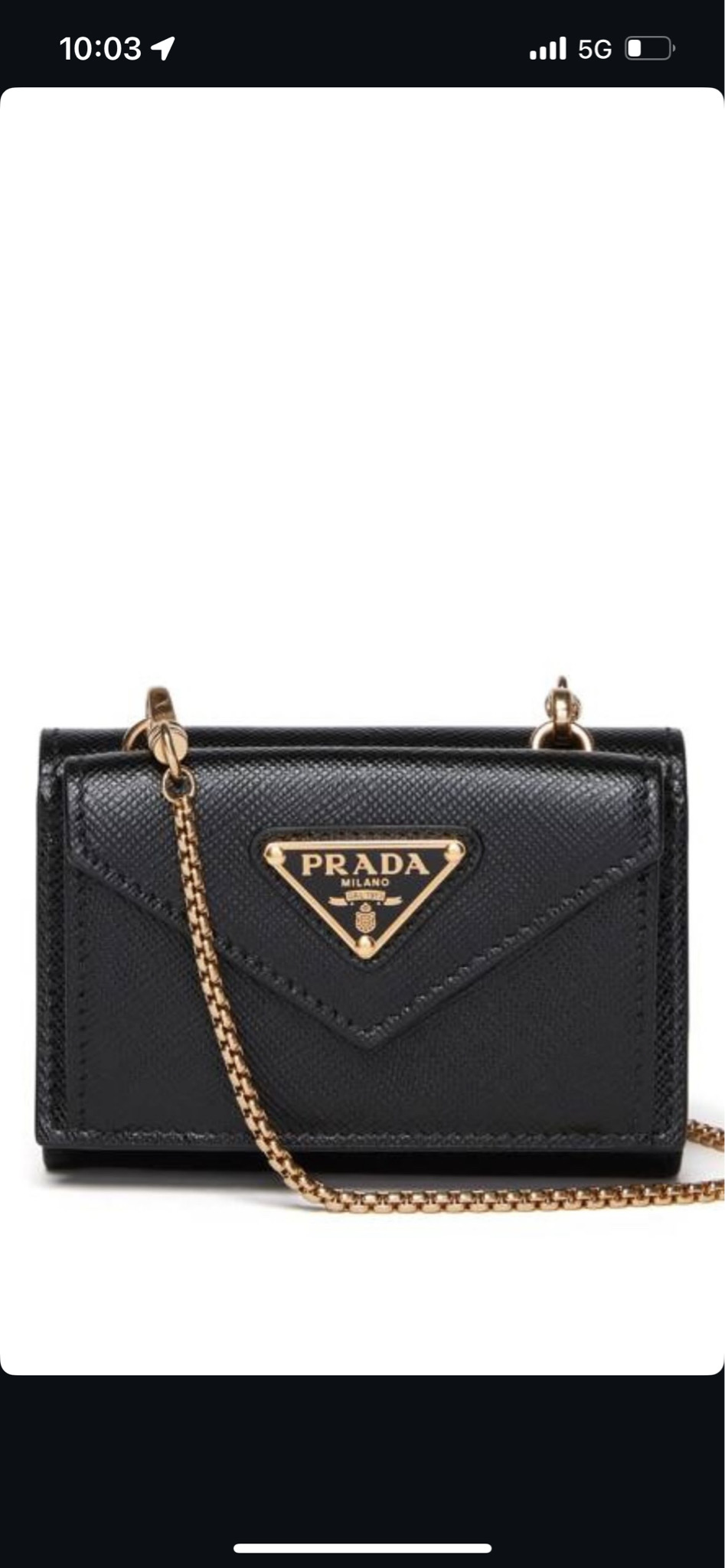 프라다 블랙 체인 지갑 판매합니다!