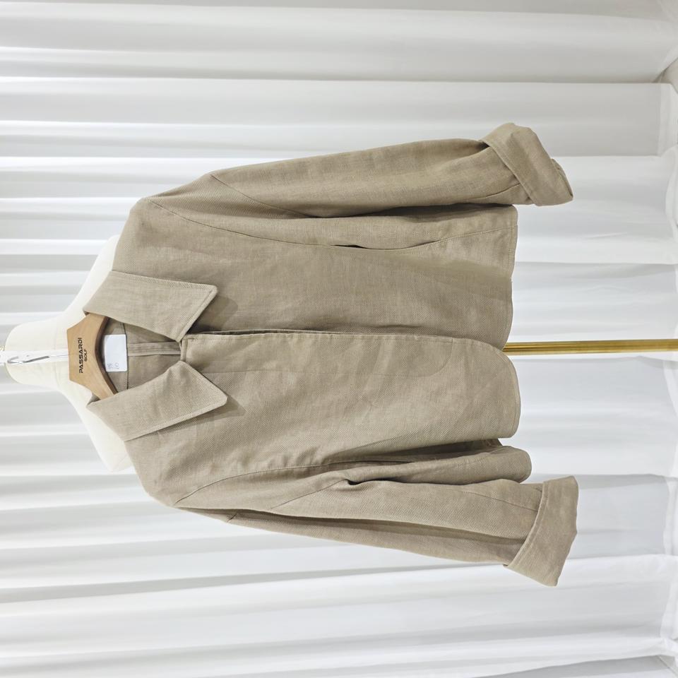 엣지 린넨 쟈켓