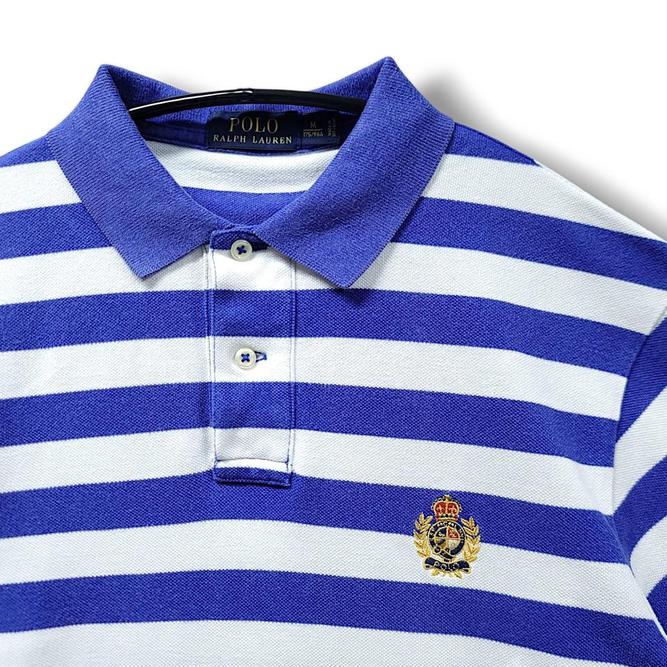 [M] 폴로 화이트&블루 스트라이프 pk 반팔 카라티셔츠