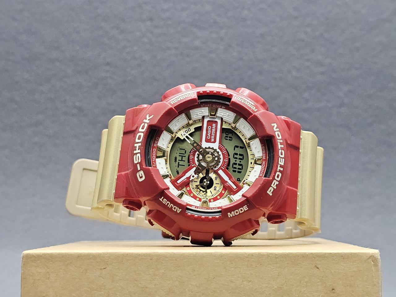 지샥 시계 유광레드