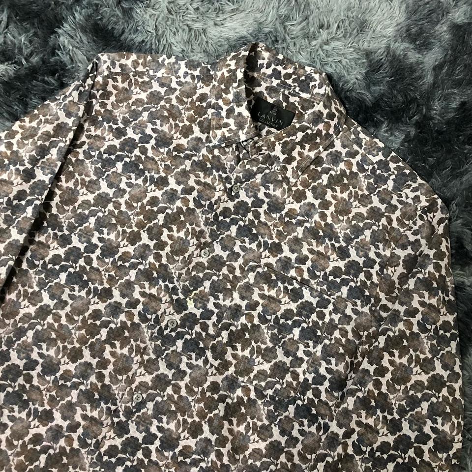 랑방 플로럴 패턴 셔츠