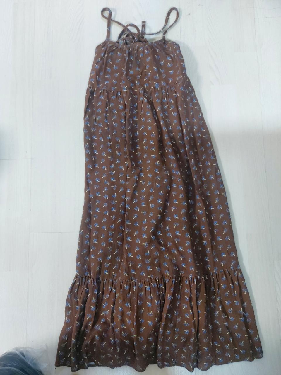 플라워 롱 끈원피스