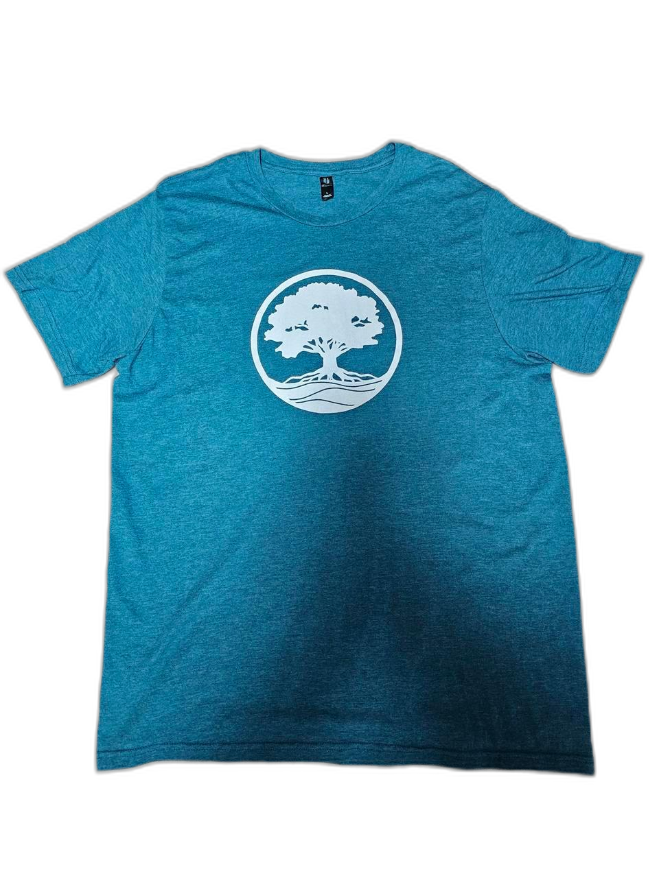 프린트 청록 반팔티(L)