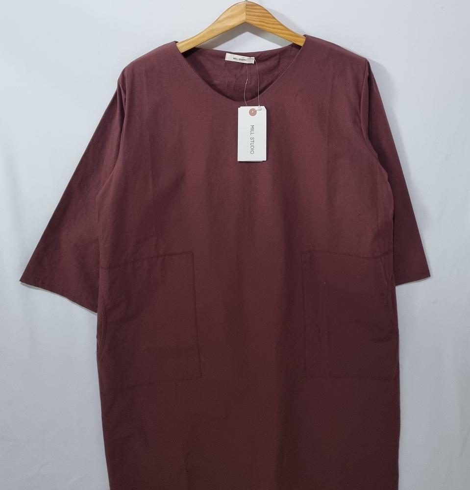 새상품) 66-77) 밀스튜디오 브릭 원피스 