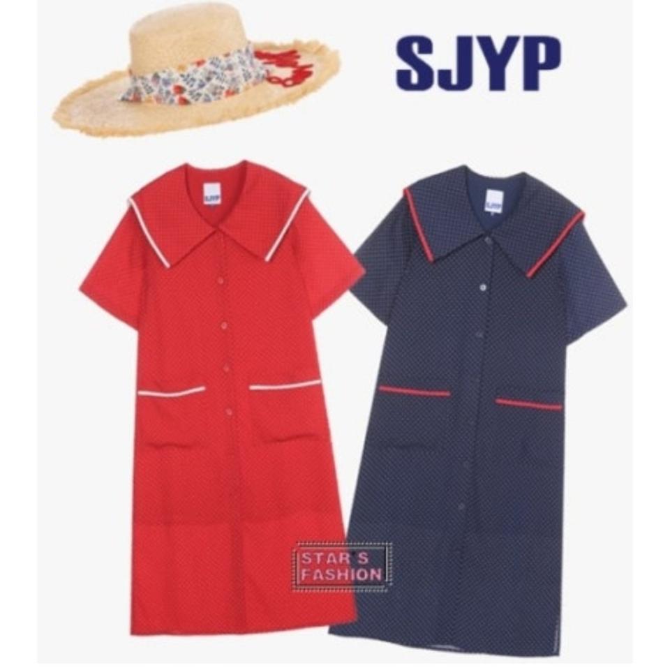 [66] SJYP 네이비 도트 카라원피스