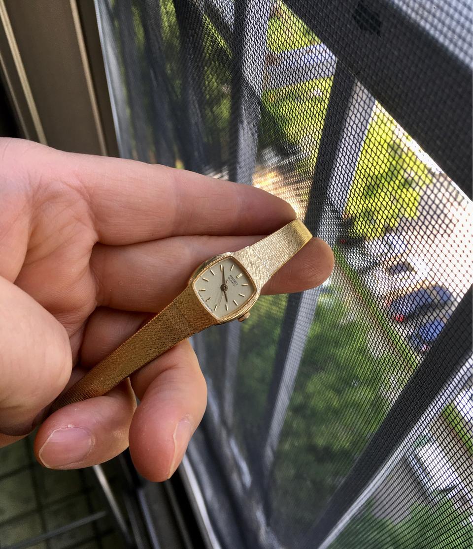 세이코 여성 고급 사각 시계