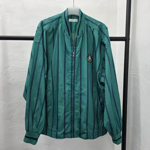 빈티지 여성 스트라이프 집업 블루종 자켓