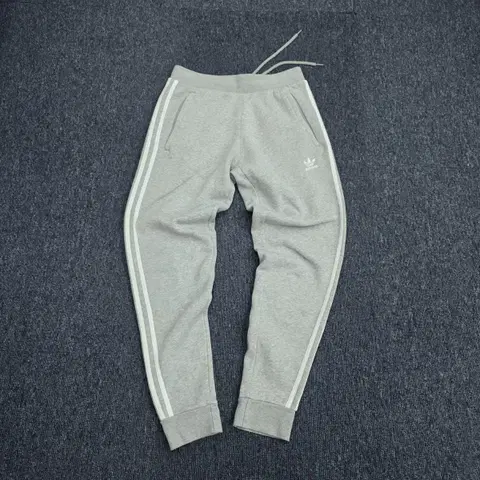 아디다스 자수 로고 불꽃 파이어버드 회색 조거 팬츠 트레이닝 바지L