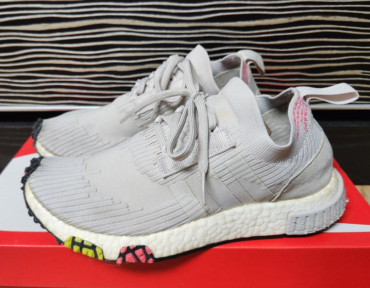 아디다스 NMD 레이서 프라임니트 그레이 솔라핑크런닝화, 운동화 235