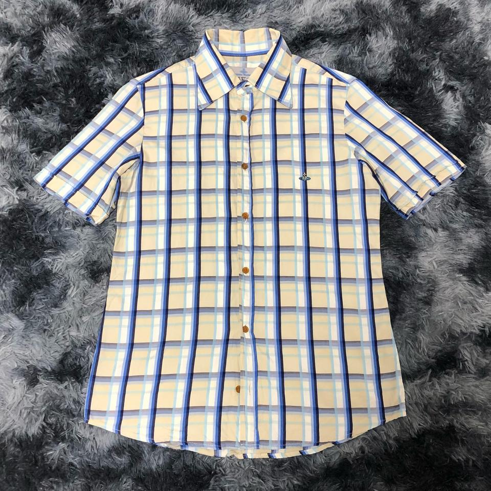 비비안웨스트우드 ORB 체크 반팔 셔츠