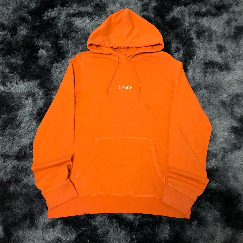 오베이 레터링 로고 후드티