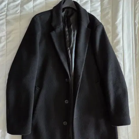 [100]지오다노 싱글체스터필드코트 블랙