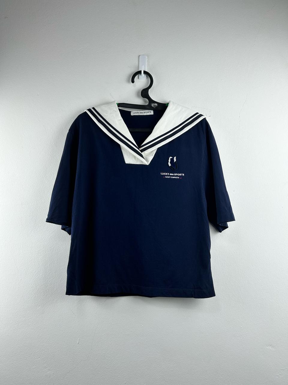 럭키슈에뜨 럭키데스포츠 세일러 반팔티 36(55사이즈) 네이비
