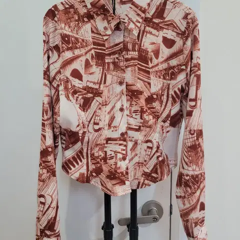 립합 LIPHOP 크롭 셔츠 블라우스 55~66 택달린새제품